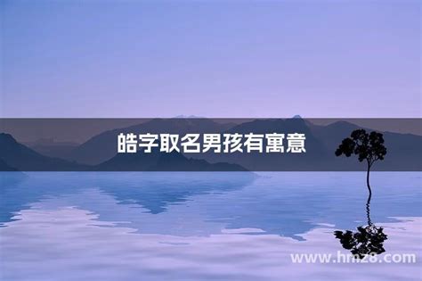 皓名字意思|皓字取名男孩有寓意